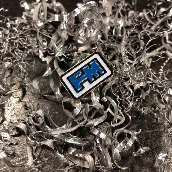 Gold FM Enamel Pin